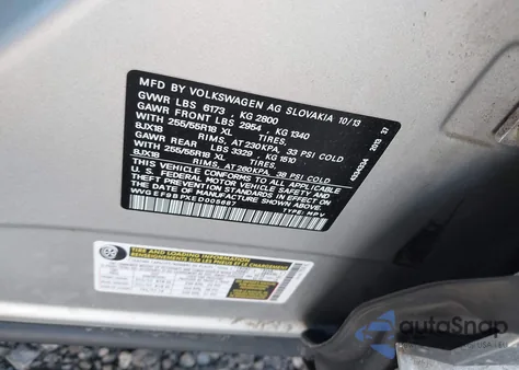 2014 Volkswagen Touareg 3.6L Sport from USA, damaged, VIN WVGEF9BPXED005687